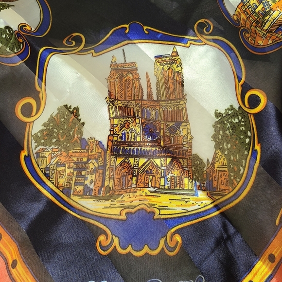 𝅺J.Mico Sancho Souvenir de Paris vintage scarf - Picture 4 of 11